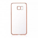 Wholesale Samsung Galaxy S6 Edge Plus Crystal Electroplate Hybrid Soft Case (Champagne Gold)